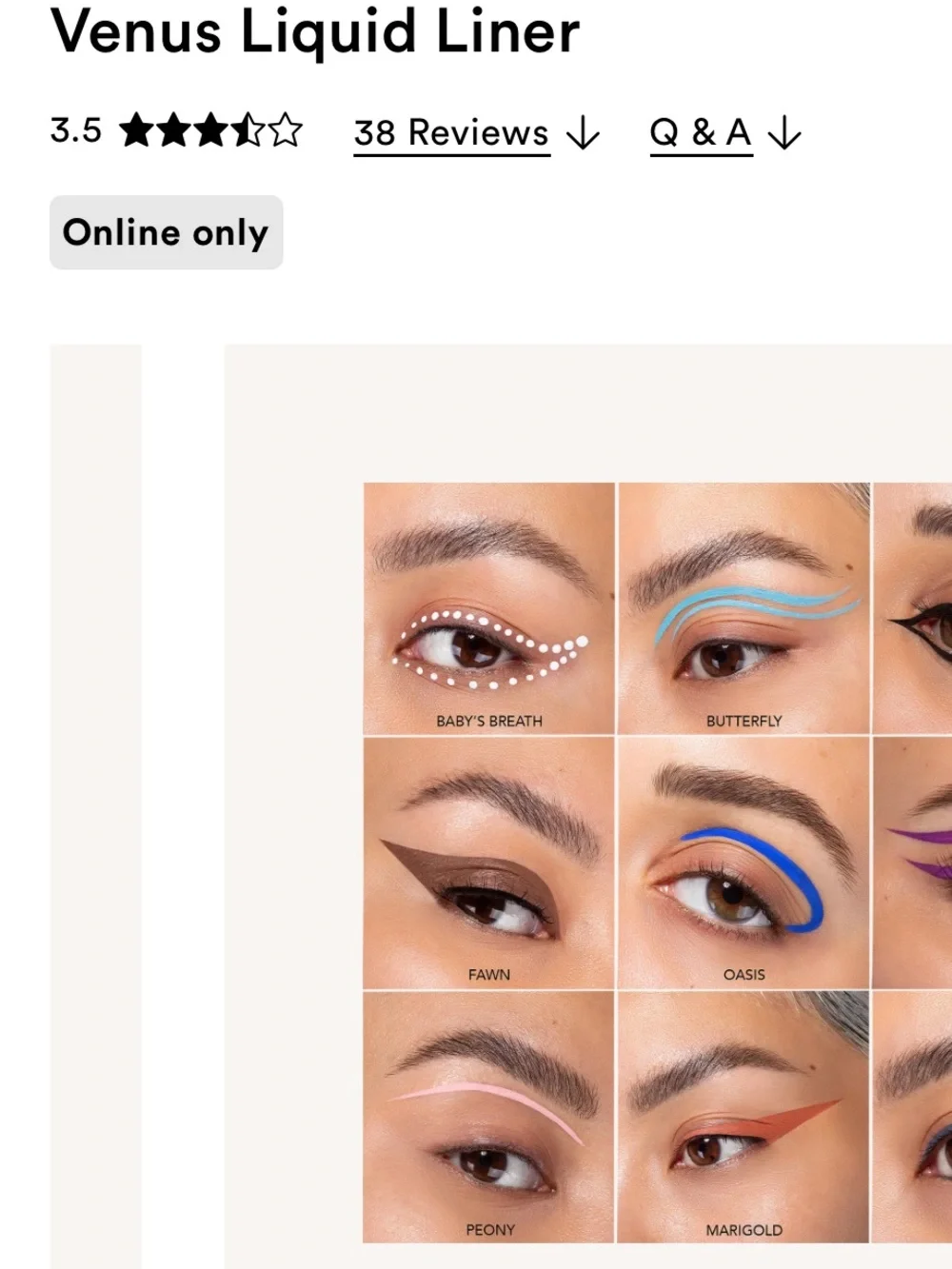 Lime  Crime Venus Liquid Eye Liner pastel light baby pink